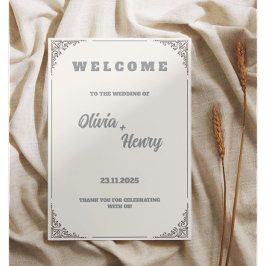Convite de Casamento Floral Vintage Elegante templ