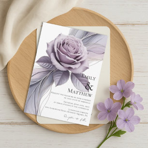 Convite de Casamento Floral Violeta