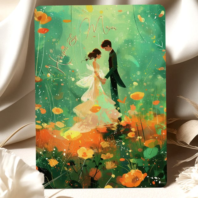 Convite de Casamento Floresta Caprichosa (Criador carregado)