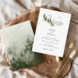 Convite de Casamento Floresta da Montanha Nebulosa