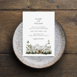 Convite de Casamento Floresta de Pinheiros da Mont