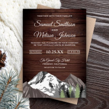 Convite de Casamento Floresta Montanhosa de Madeir