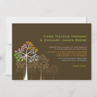 Convite de casamento Florestal de Quatro Camas