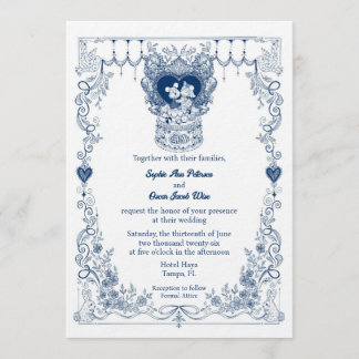 Convite de Casamento Florestal Ilustrado