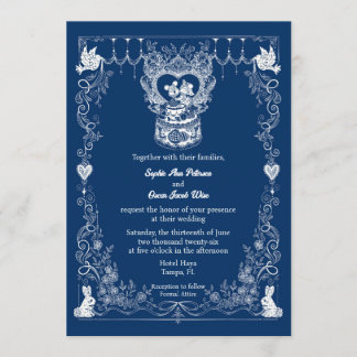 Convite de Casamento Florestal Ilustrado