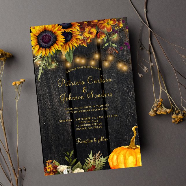 Convite de casamento florestal outono orçamento (Criador carregado)