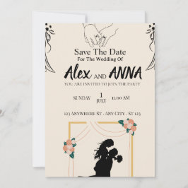 Convite de Casamento Fofo Estilo Boho