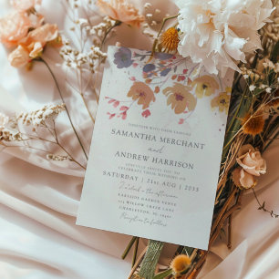 Convite de Casamento Folha de Ginkgo com Aquarela