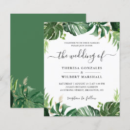 Convite de Casamento Folha de Palmeira Tropical Ve