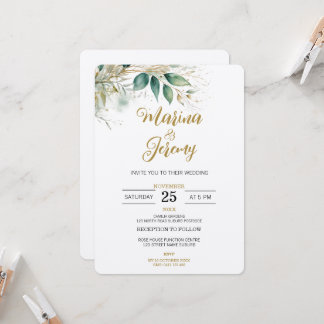 Convite de Casamento Folhas de Eucalipto Verdejant