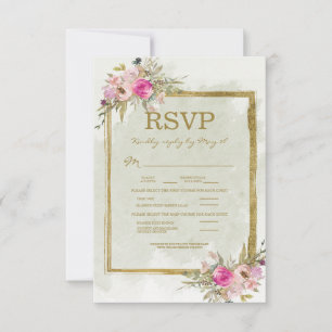 Convite de Casamento Folhas de Sage Verde Floral R