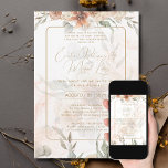 Convite de Casamento Folhas Verdes Português<br><div class="desc">O moderno e tradicional fundem-se para convite de elegante e para o casamento e formulários de de em em em em em los próximos para necessários, incluindo cerimônia de detalhes, detalhes ceraqui, respostas, cardápio, lista de e, em conformidade. Você pode não digitalização qr código para o casamento. Este convite ser...</div>