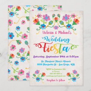 Convite De Casamento Folk Art Mexicano Fiesta
