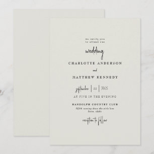 Convite de Casamento Forever Faithful Cream Sem Pa