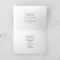 Convite de Casamento Formal Branco dos Pais da Noi