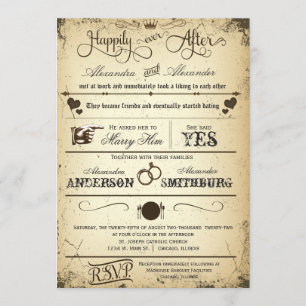 Convite de casamento Formal da Vintage Playbill St