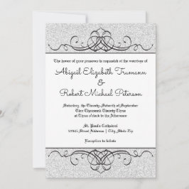 Convite de casamento Formal de Brilhante Falsa-5x7