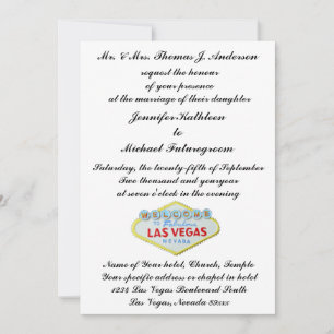 Convite de casamento Formal de Las Vegas