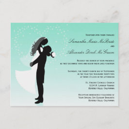 Convite de casamento Formal de Ombre Azul