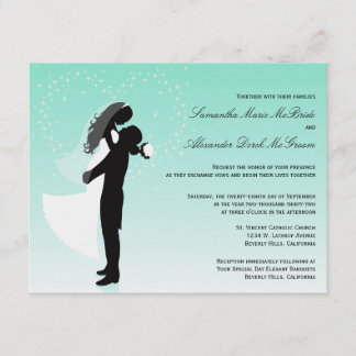Convite de casamento Formal de Ombre Azul