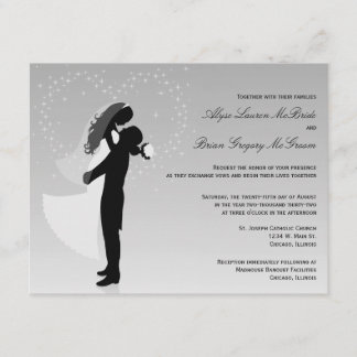 Convite de casamento Formal de Ombre Silhuette