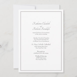 Convite de Casamento Formal Sem Pais Listados