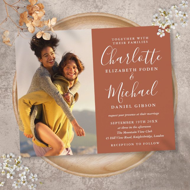 Convite de Casamento Foto Script Orçamento Terraco (Criador carregado)