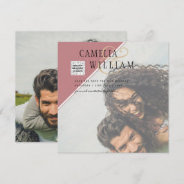 Convite de Casamento FOTOGRAFIA Moderna com QR COD