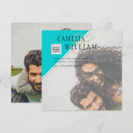 Convite de Casamento FOTOGRAFIA Moderna com QR COD