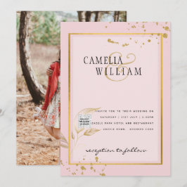 Convite de Casamento FOTOGRAFIA Moderna com QR COD