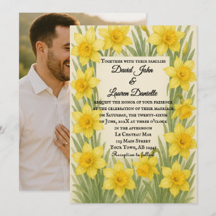 Convite De Casamento Fotográfico Daffodil Kiss