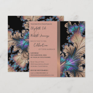 Convite de Casamento Fractal Chic