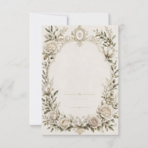 Convite de Casamento Francês Vintage