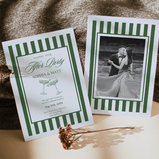 Convite de Casamento Fuga com Dinheiro Antigo (Old Money Elopement Wedding Invitation)