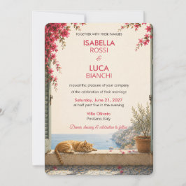 Convite de Casamento Fuga Mediterrânea | Riviera 