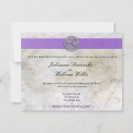 Convite de casamento Gaélico Céltico Irlandês Tris