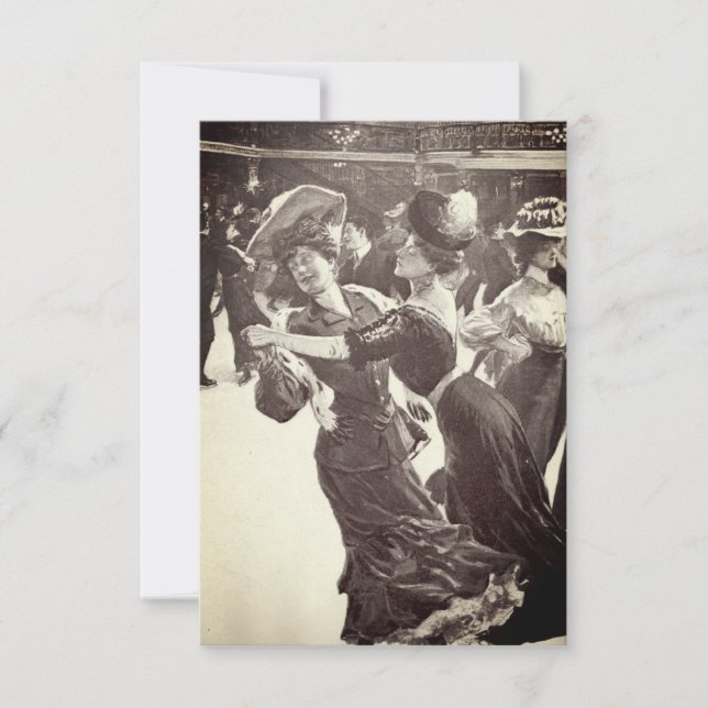 Convite de Casamento Gay de Dancçarinos Antigos (Frente)