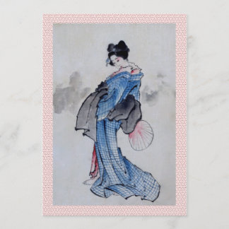 Convite de casamento Geisha