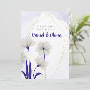 Convite de Casamento Geométrico Dourado - Multi Co