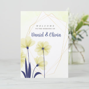 Convite de Casamento Geométrico Dourado - Multi Co