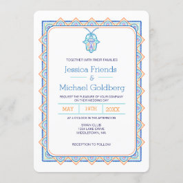 Convite de casamento geométrico para o ouro do Tea