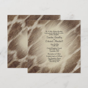 Convite De Casamento Giraffe