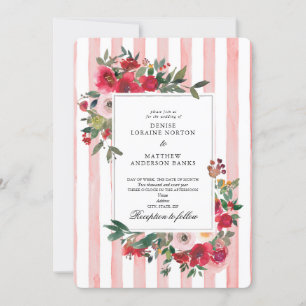 Convite de Casamento Giz Rosa