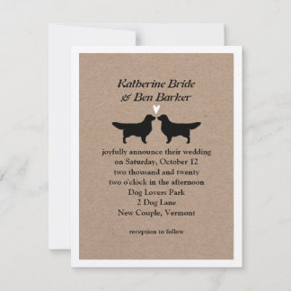 Convite de Casamento Golden Retrievers
