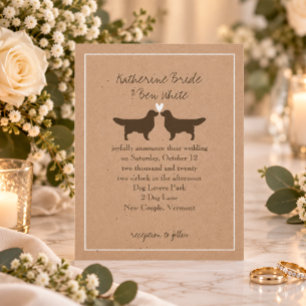 Convite de Casamento Golden Retrievers