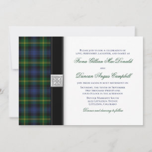 Convite De Casamento Gordon Tartan