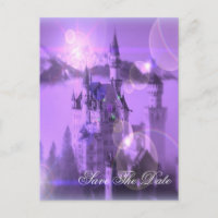 convite de casamento gótico castelo roxo salvar a 