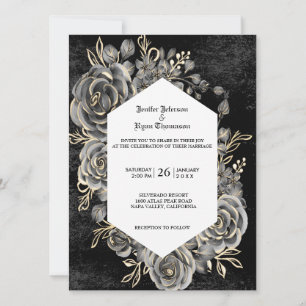 Convite de casamento gótico de Halloween