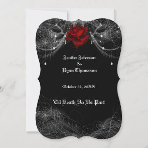 Convite de casamento gótico de Halloween