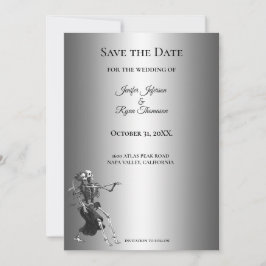Convite de casamento gótico de halloween para salv